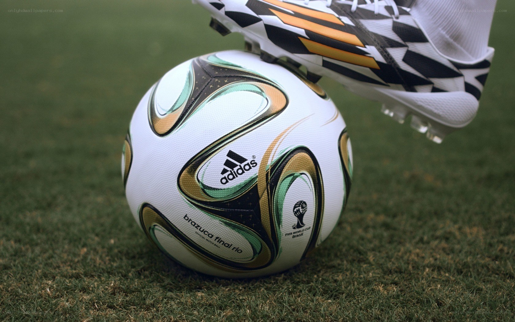 Adidas soccer ball and cleat