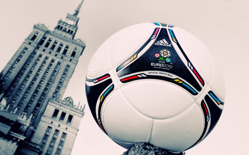 Adidas Soccer Ball — White, Dramatic