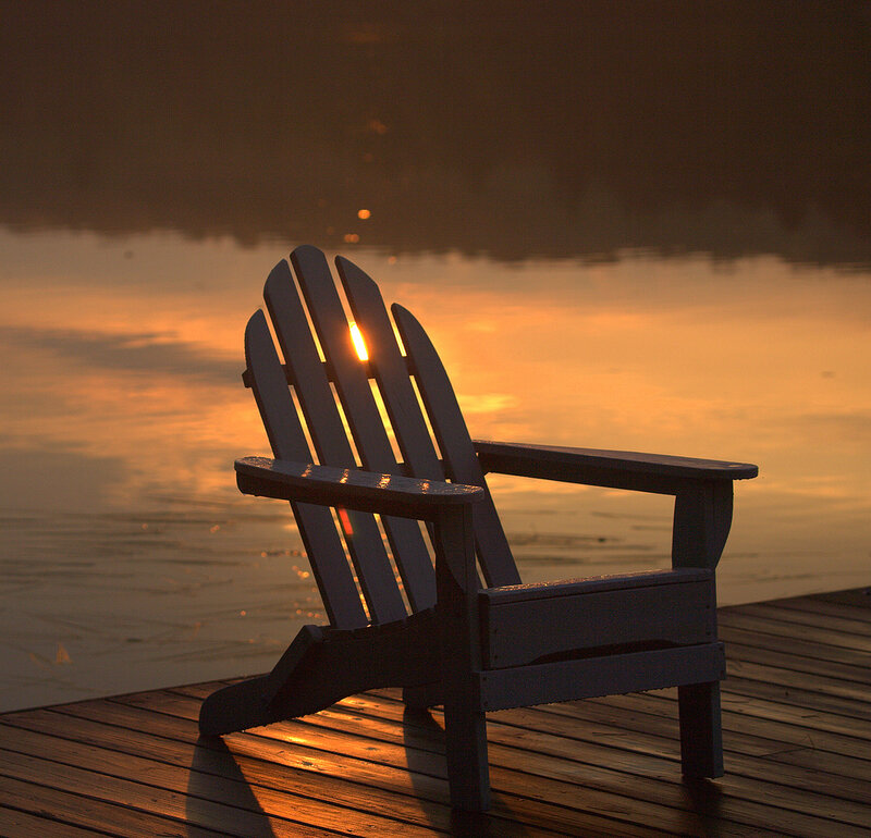 Adirondack Chair on Dock