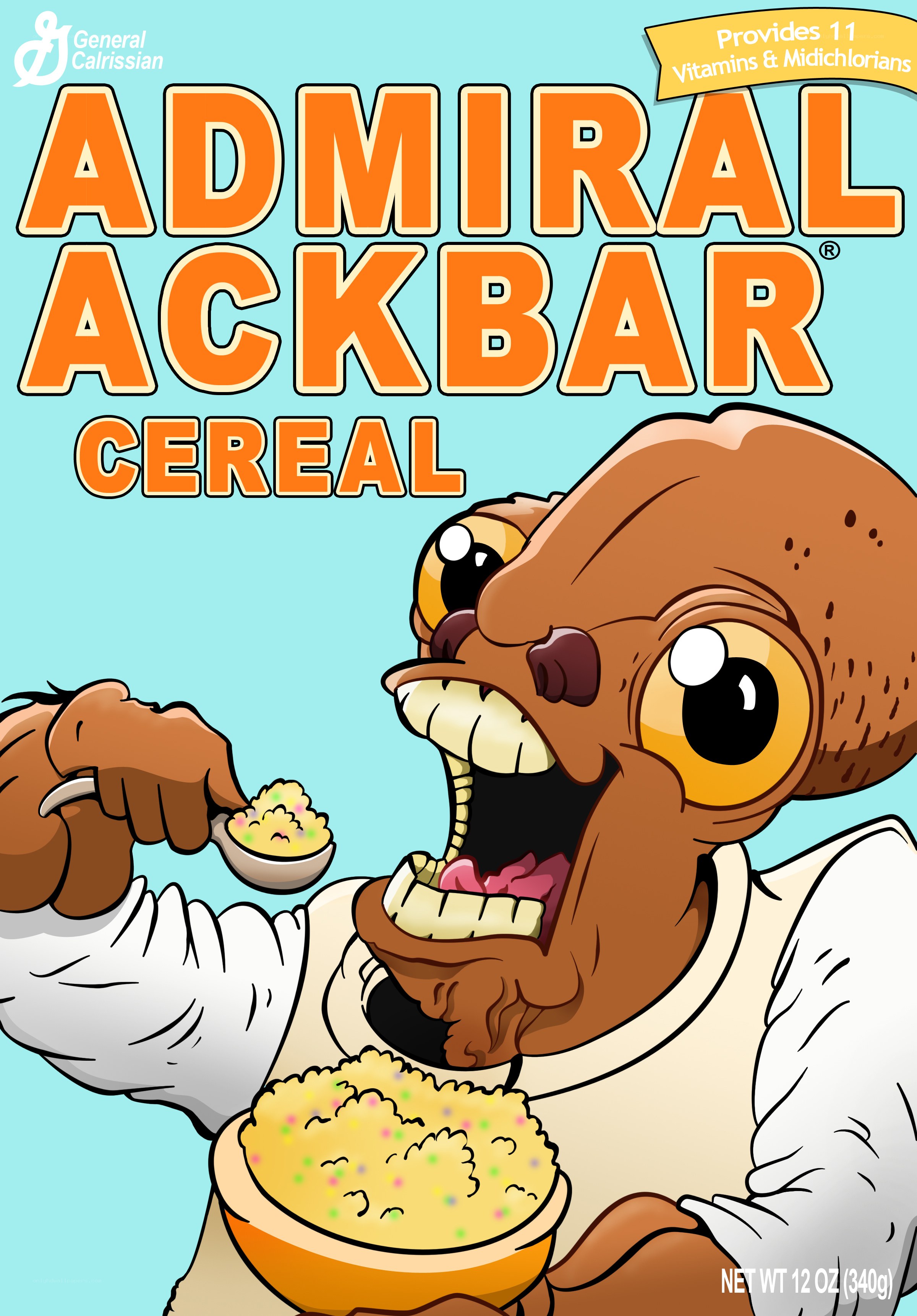 Admiral Ackbar Cereal Box