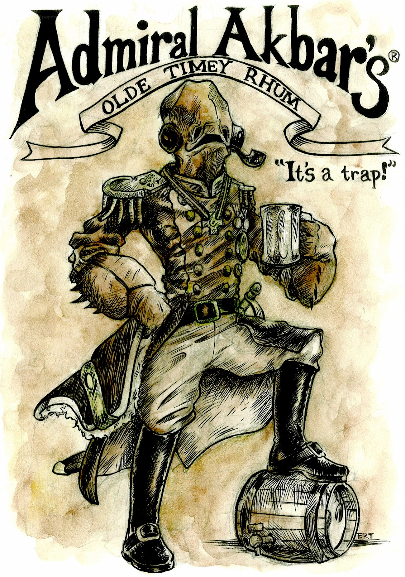 Admiral Akbar's rum ad