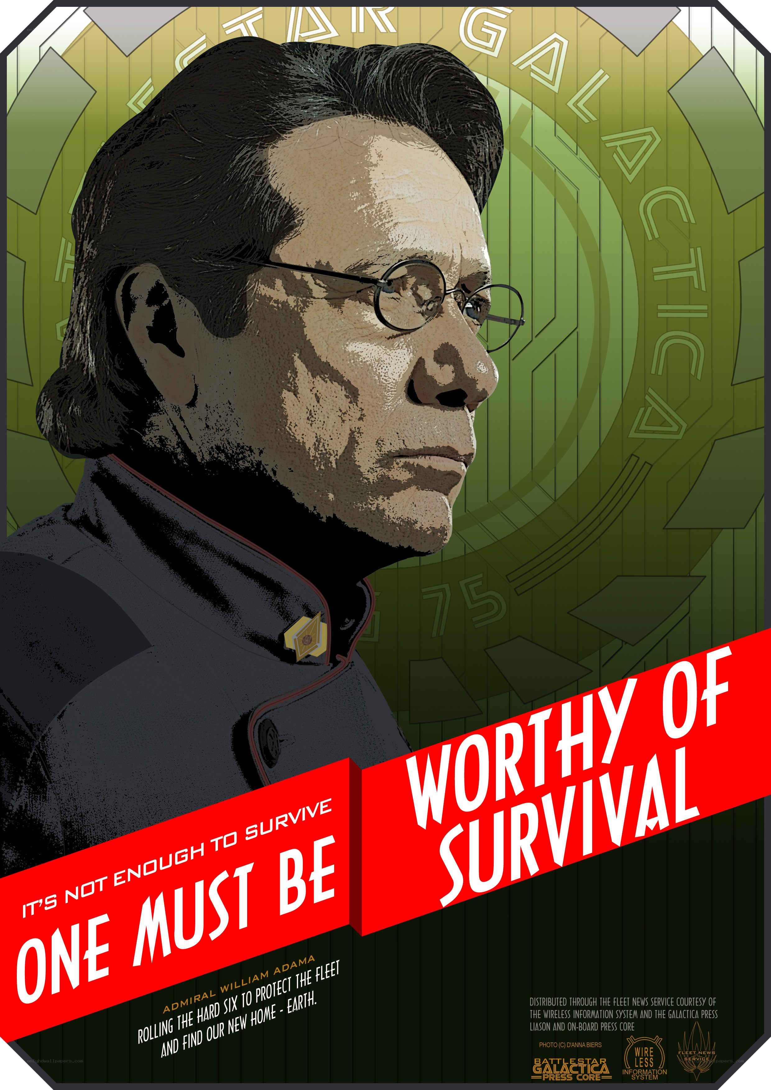 Admiral William Adama poster
