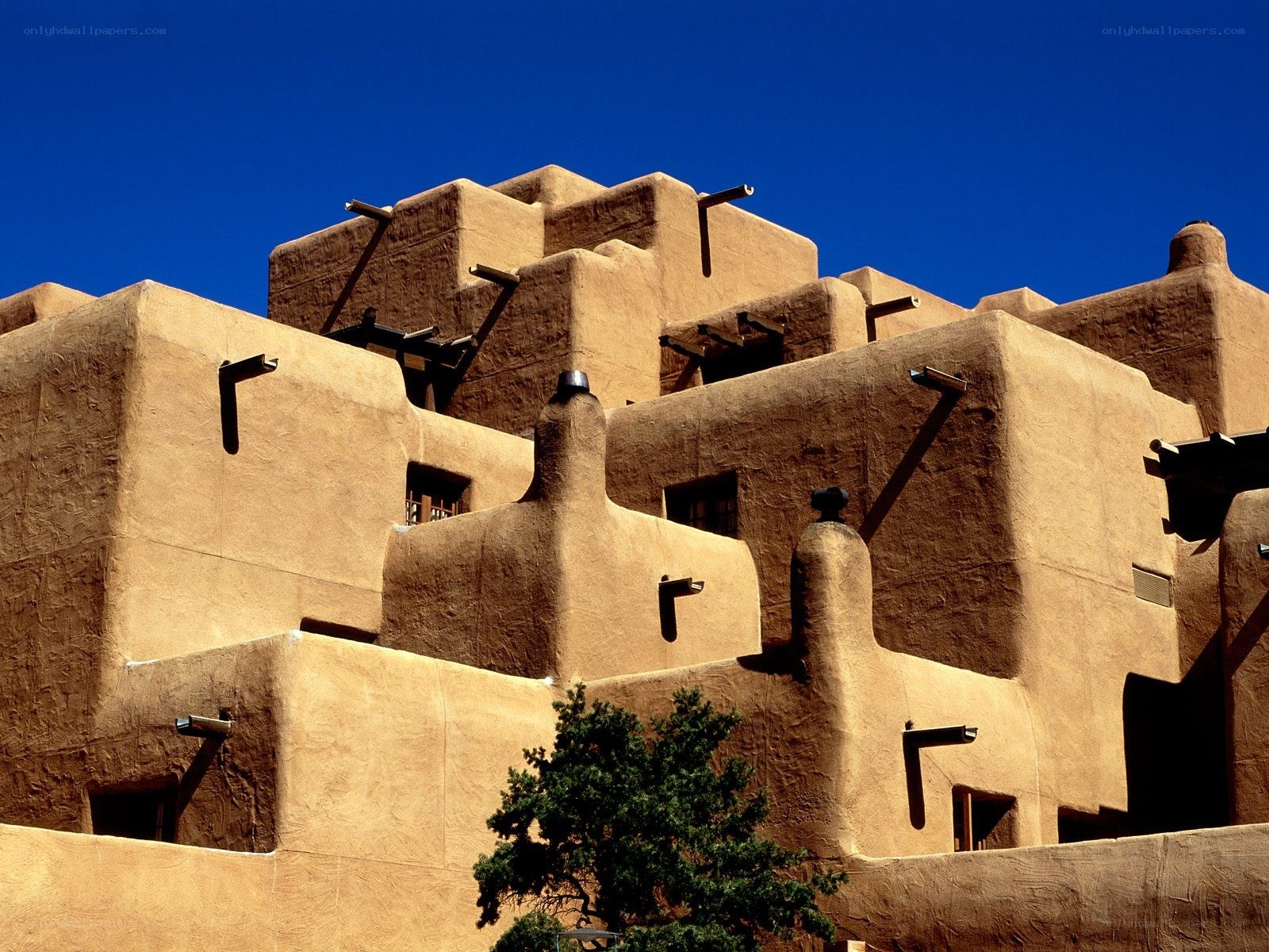 Adobe buildings in New Mexico