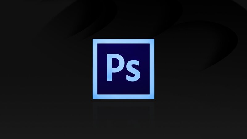 Adobe Photoshop Logo — Blue, Minimalist, Digital Art