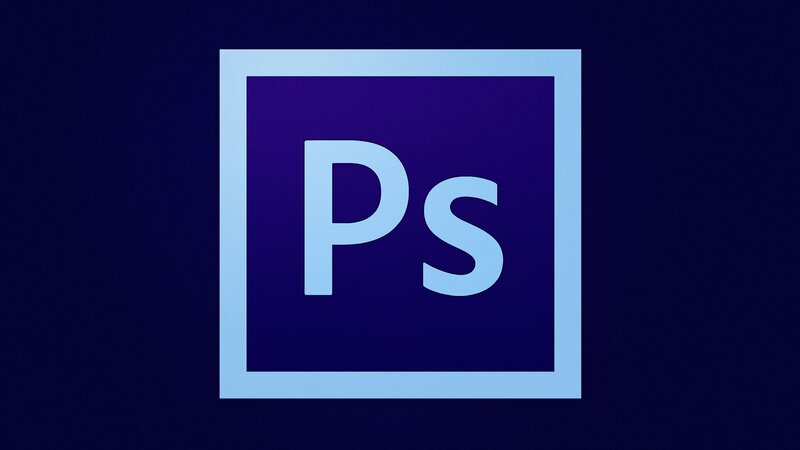 Adobe Photoshop Logo — Blue, Minimalist, Vector Art