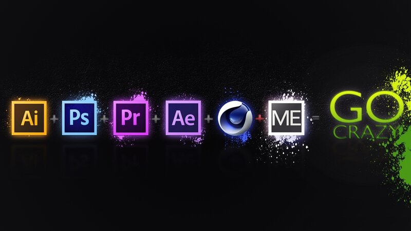 Adobe Software Icons — Black