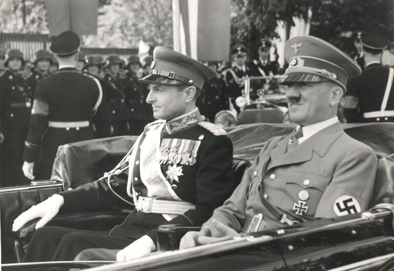 Adolf Hitler and Benito Mussolini