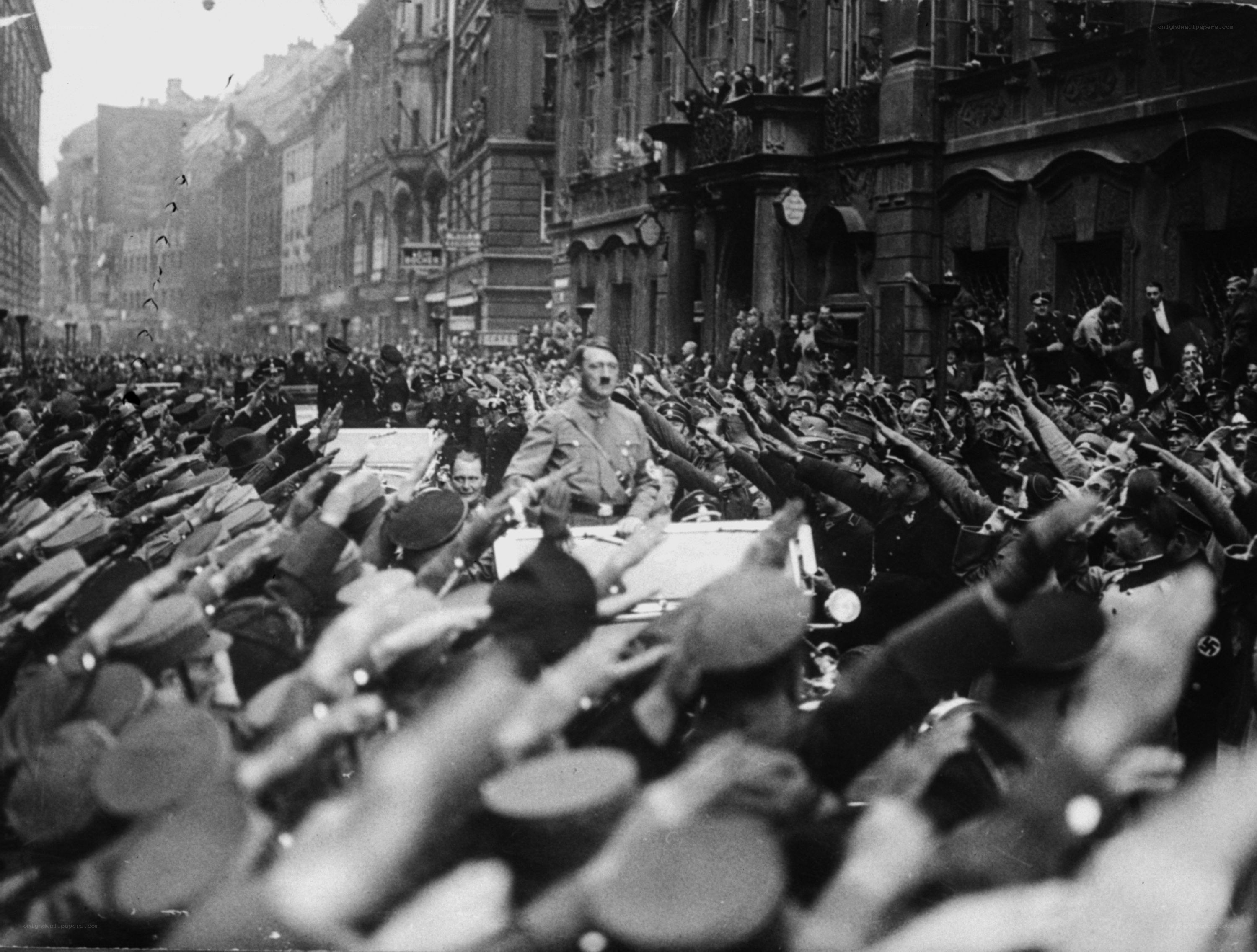 Adolf Hitler in a parade