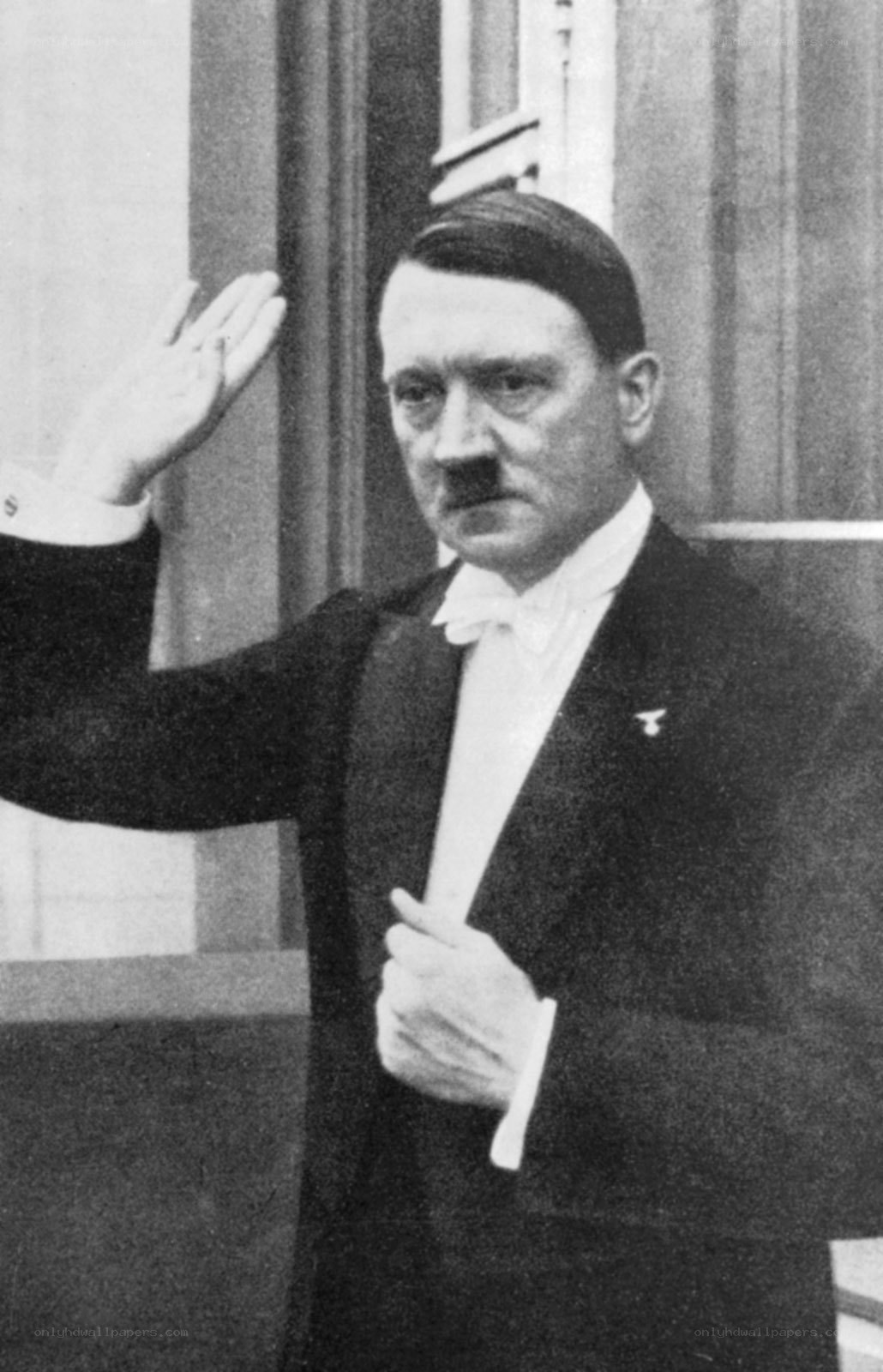 Adolf Hitler saluting