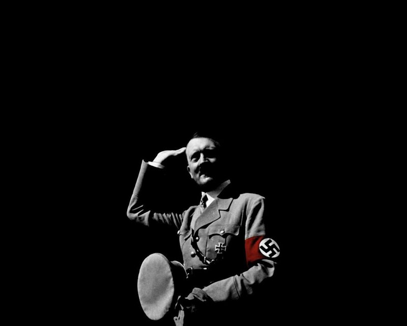 Adolf Hitler saluting