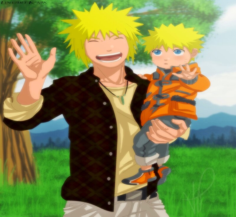 Adult and Baby Naruto