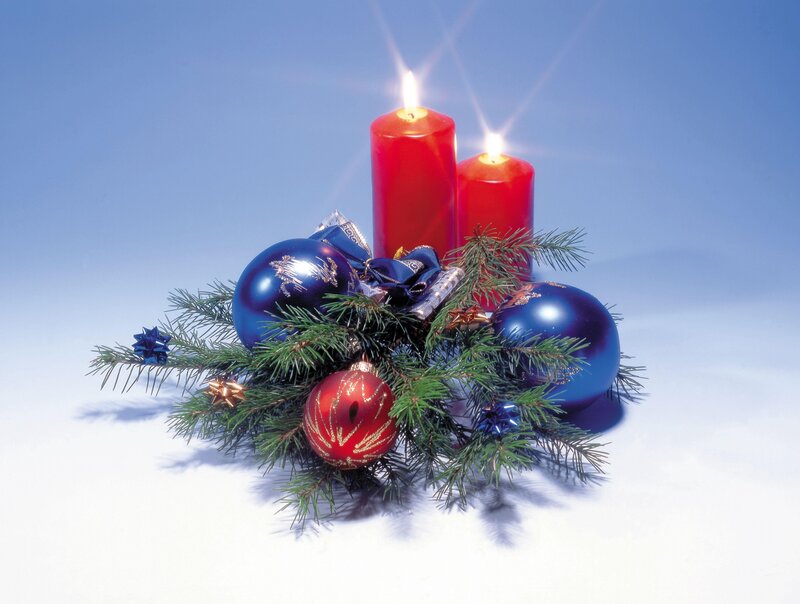Advent candle arrangement