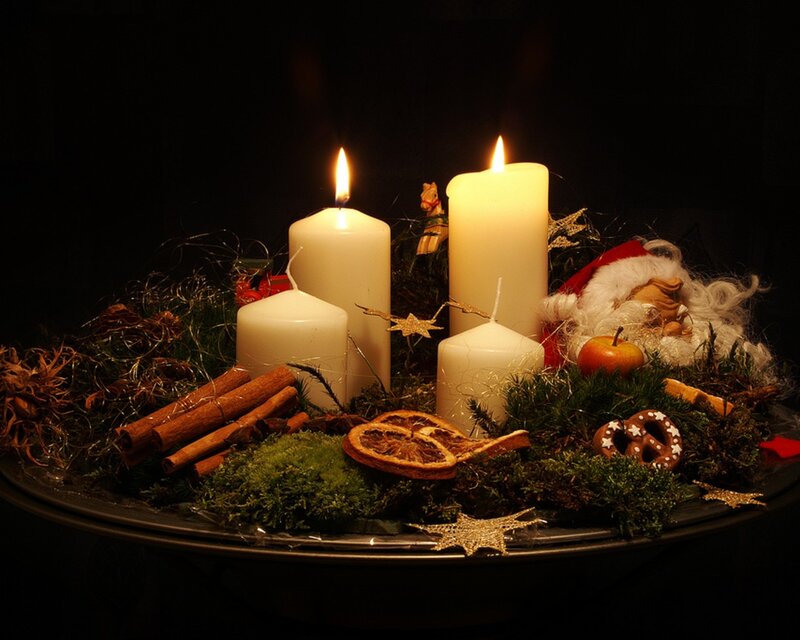 Advent candle arrangement
