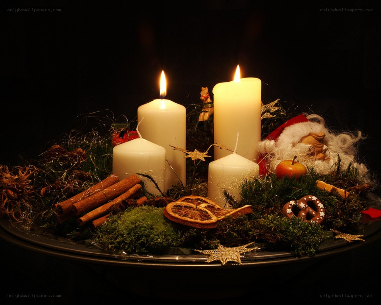 Advent candle arrangement