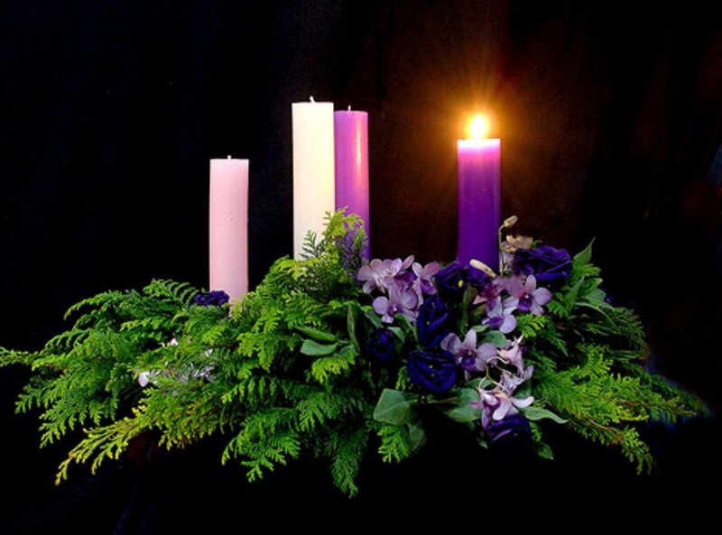 Advent Candle Arrangement — Purple