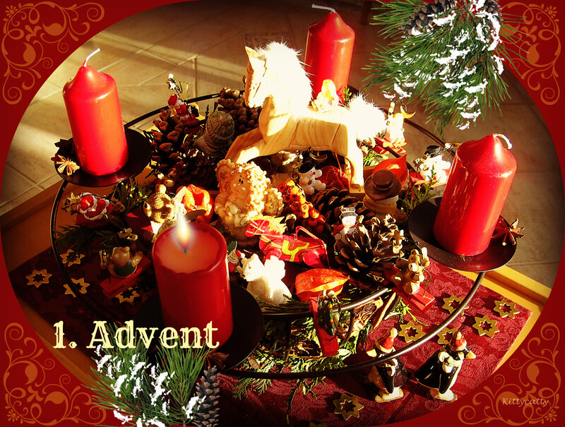 Advent Candle Arrangement — Red, Festive