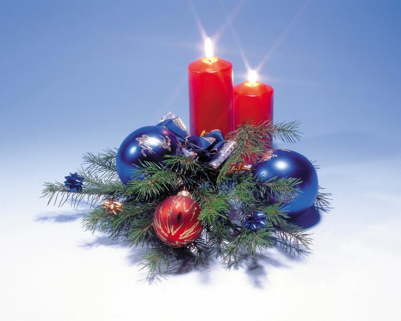 Advent Candle Arrangement — Red