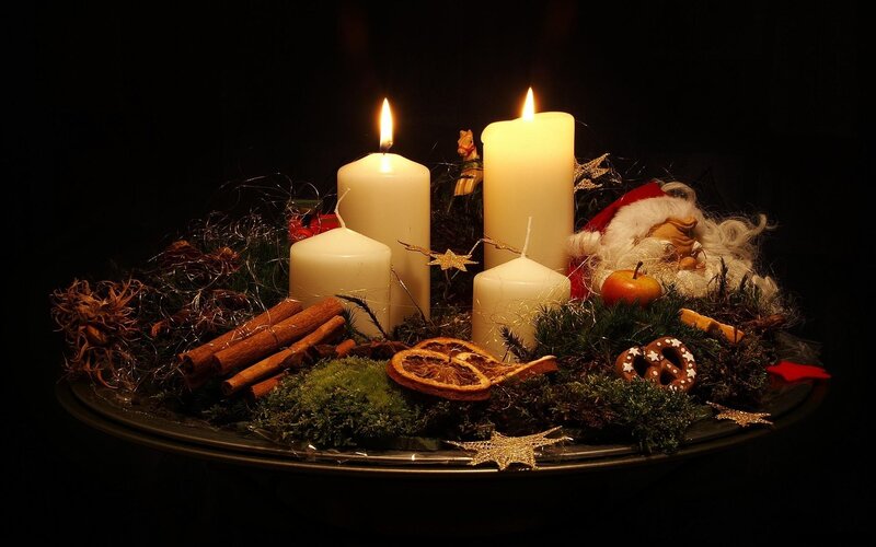 Advent candle arrangement