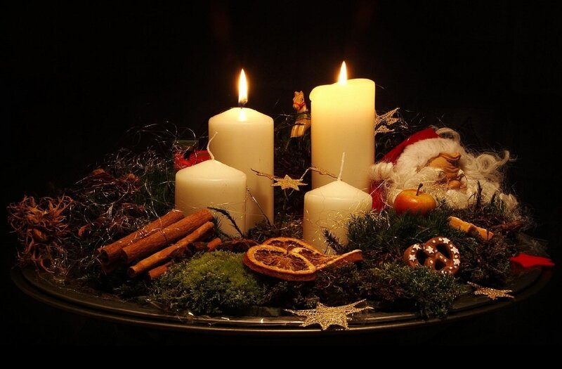 Advent Candle Arrangement — White