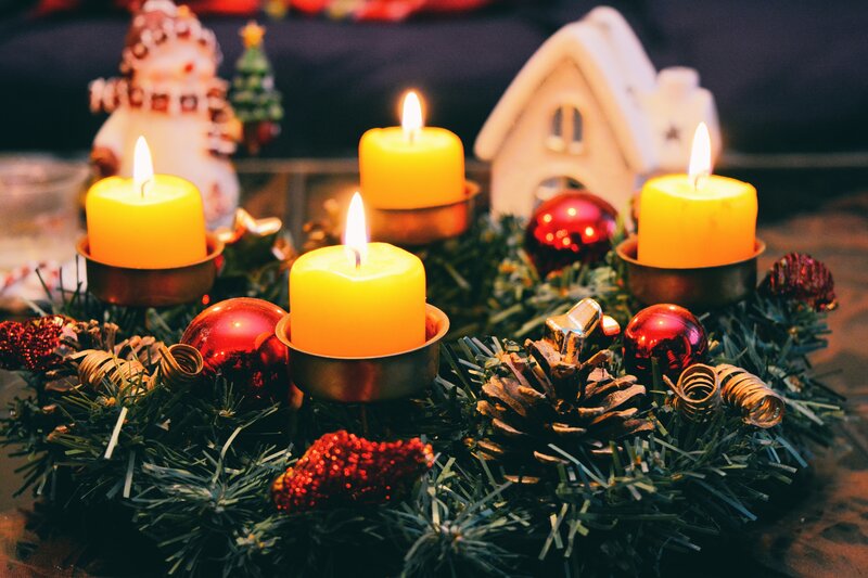Advent candle wreath