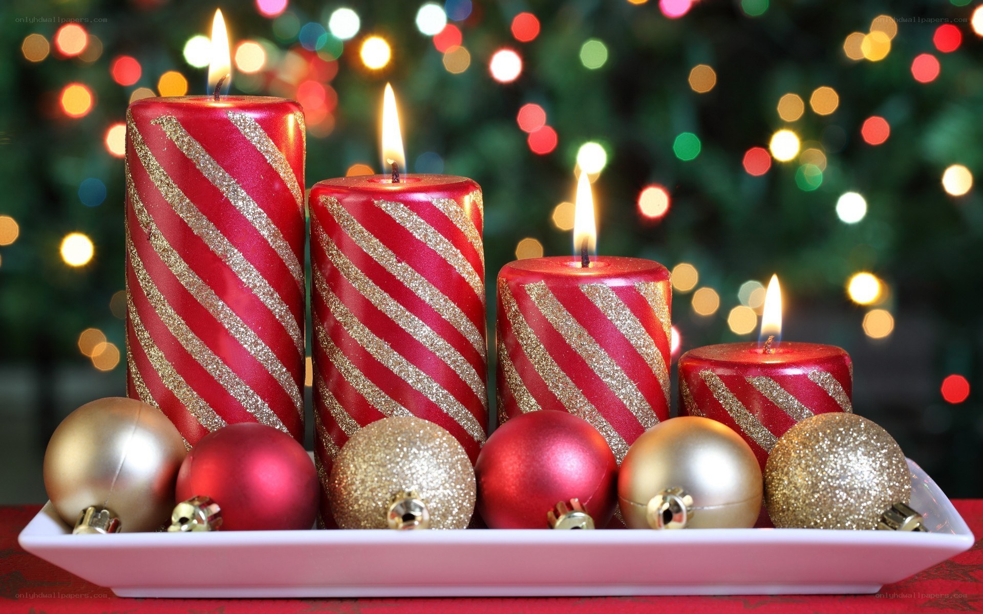 Advent candles and ornaments