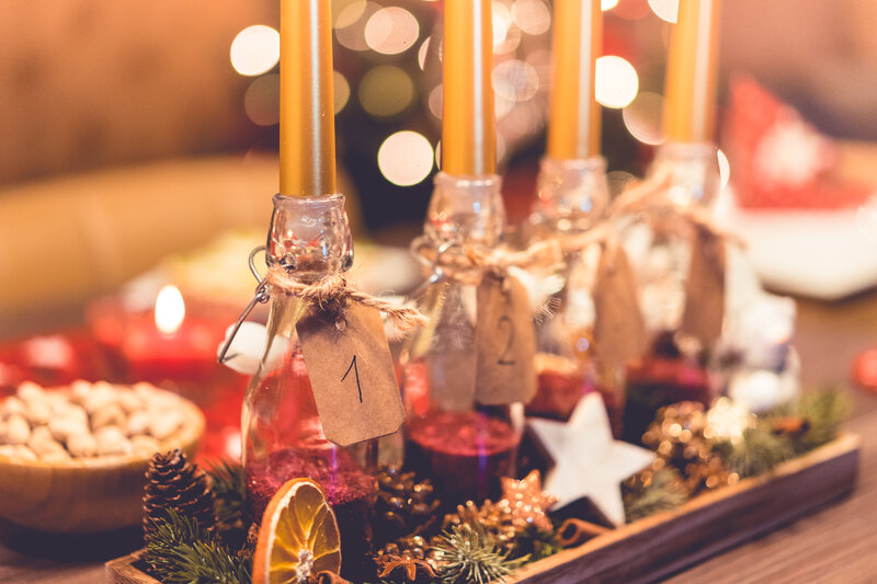Advent Candles in Bottles