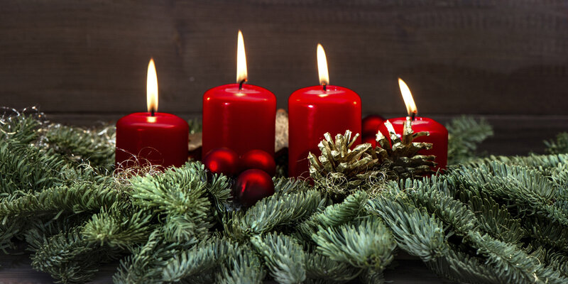 Advent Candles on Wreath