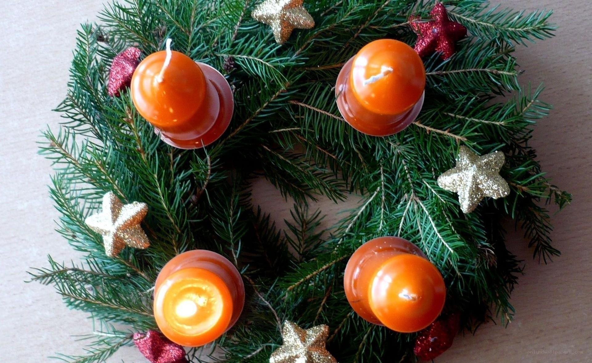 Advent wreath with candles