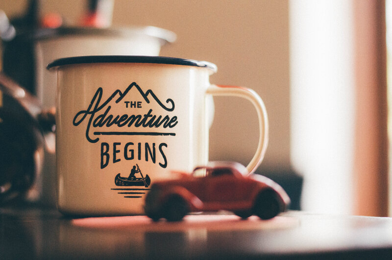 Adventure begins mug