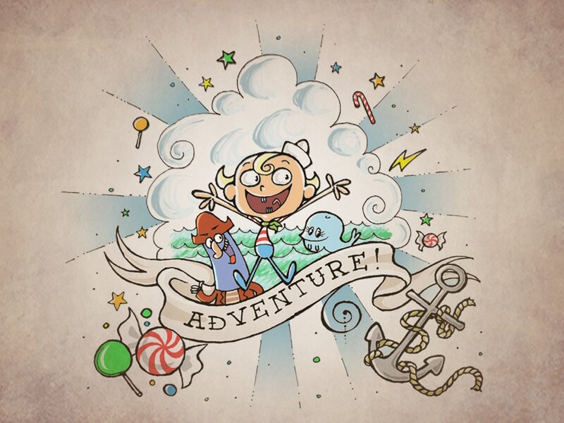 Adventure cartoon illustration