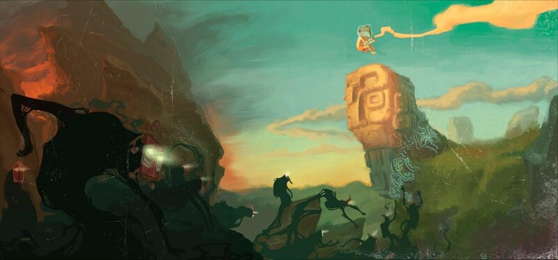 Adventure in a mystical landscape