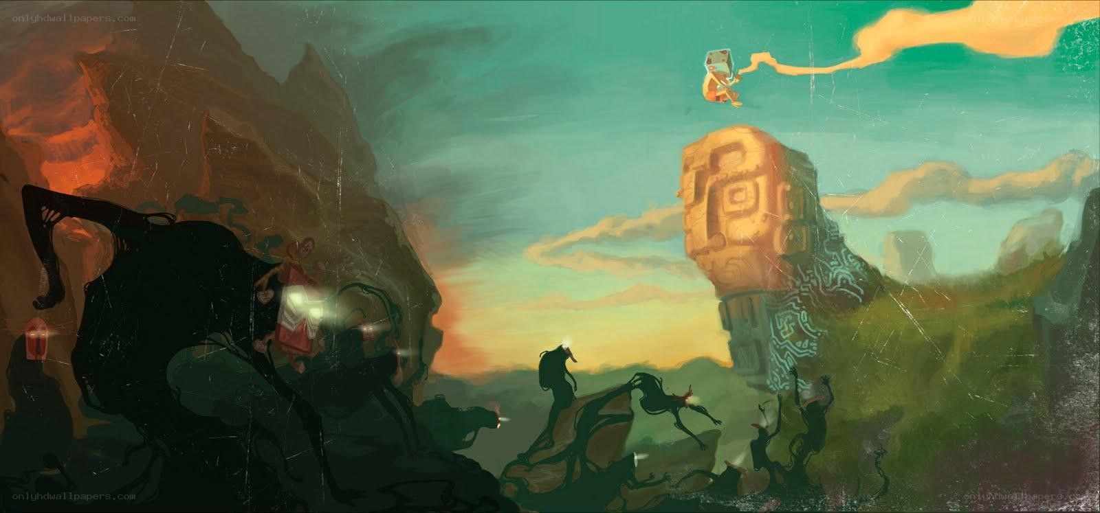 Adventure in a mystical landscape