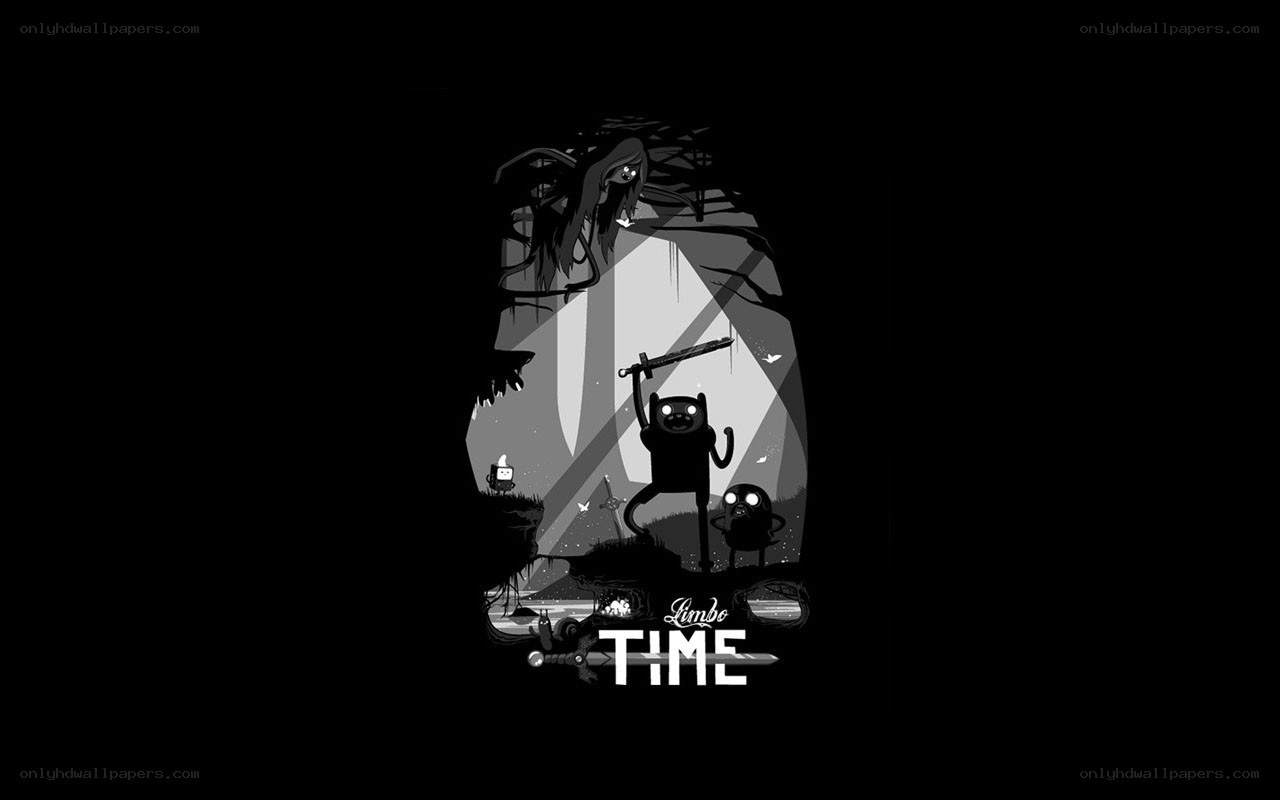 Adventure Time black and white art