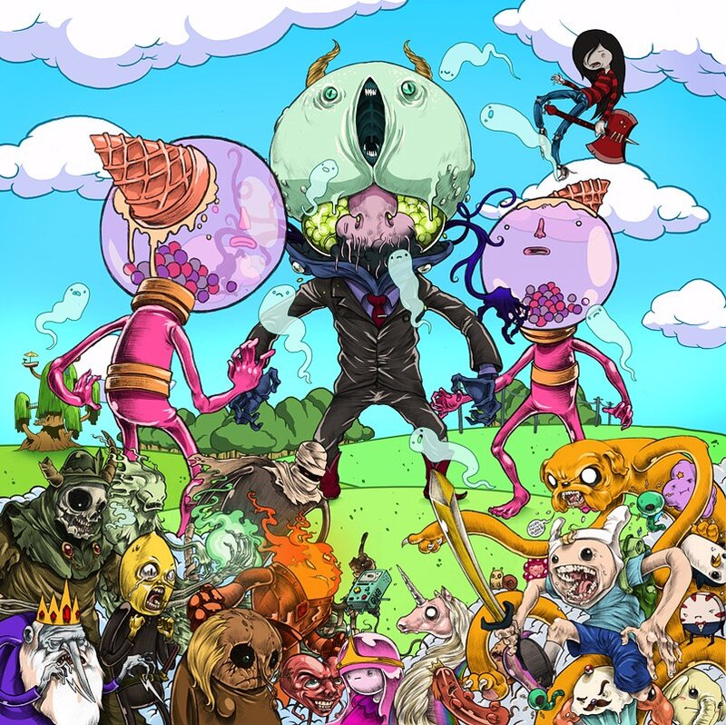 Adventure Time character collage