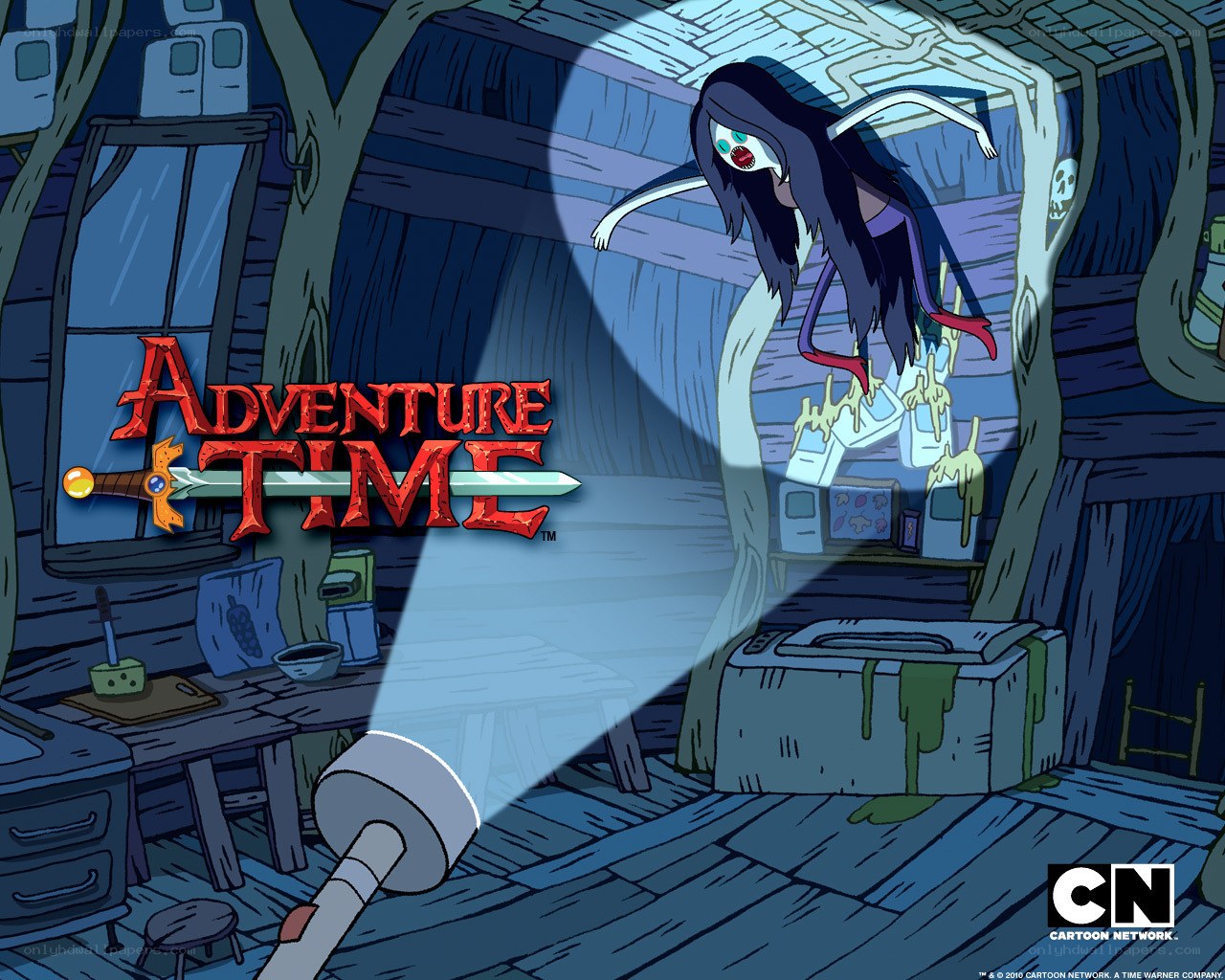 Adventure Time character in cabin