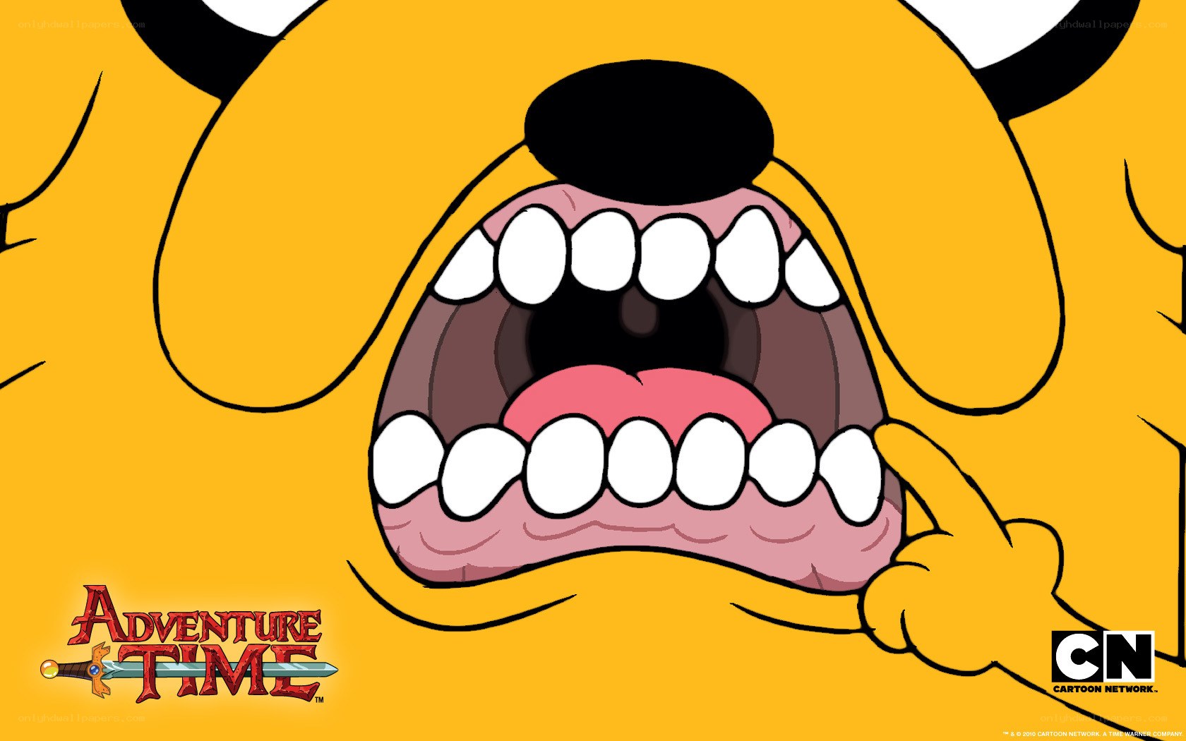 Adventure Time character with open mouth