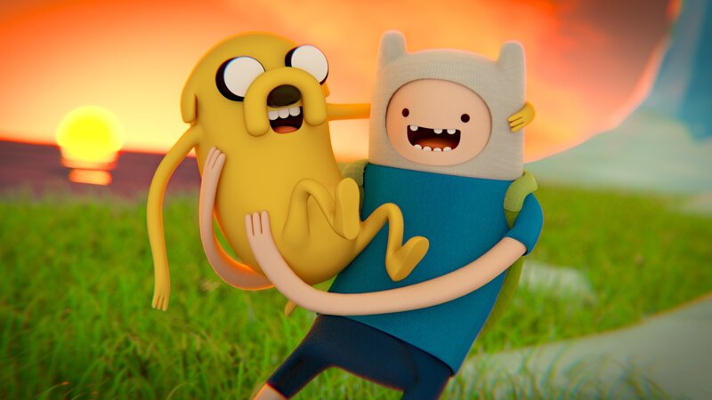 Adventure Time characters hugging