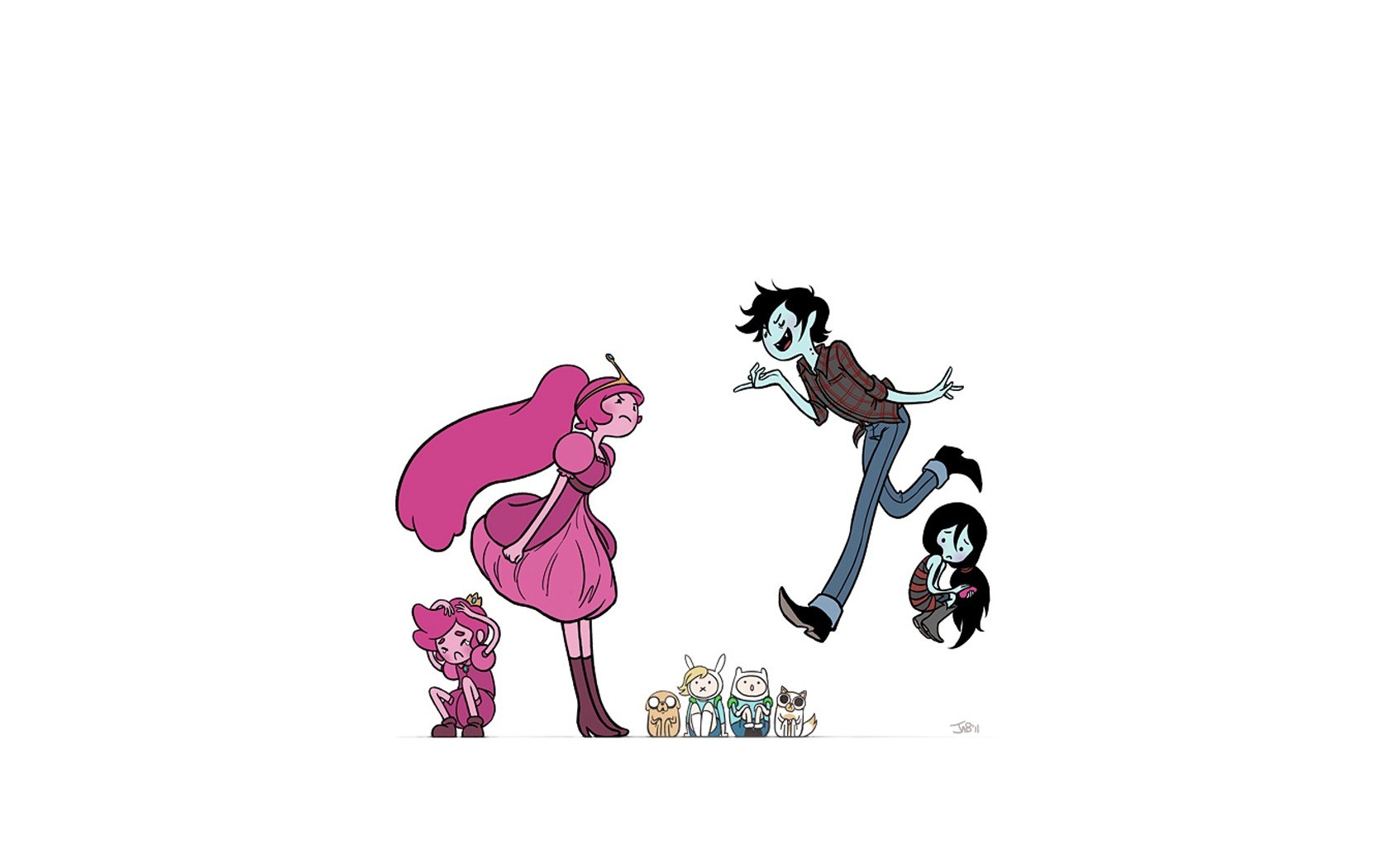 Adventure Time characters in a scene
