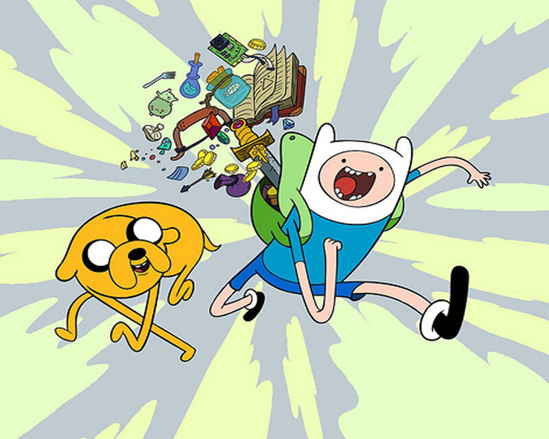 Adventure Time characters in action