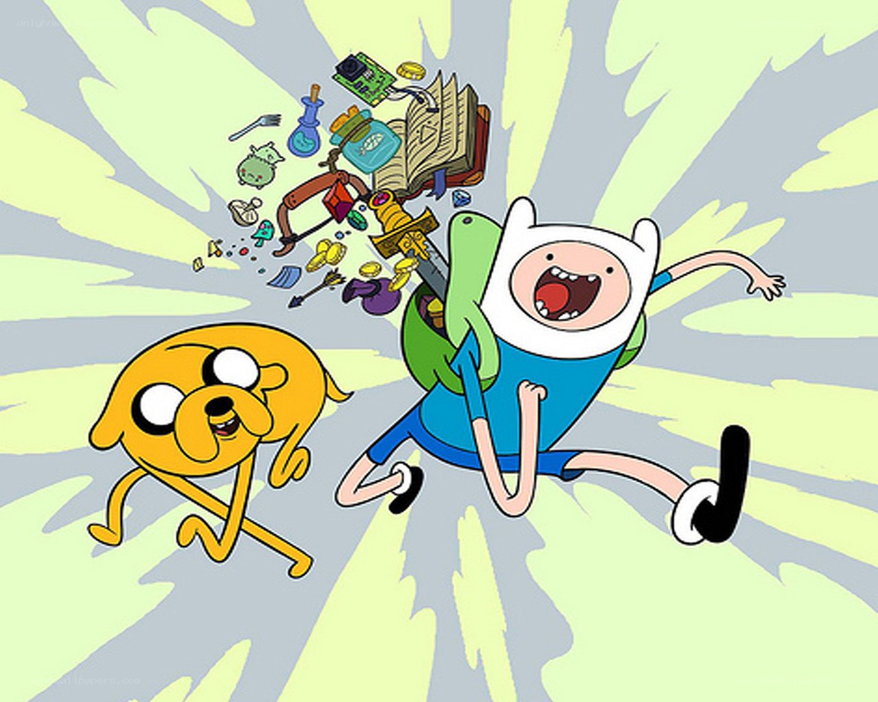 Adventure Time characters in action