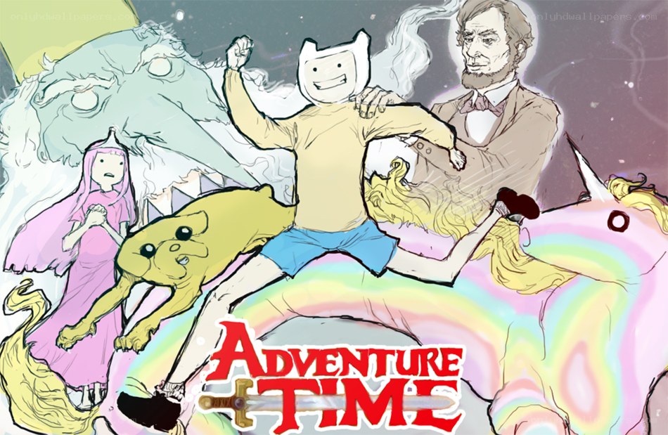 Adventure Time characters in action