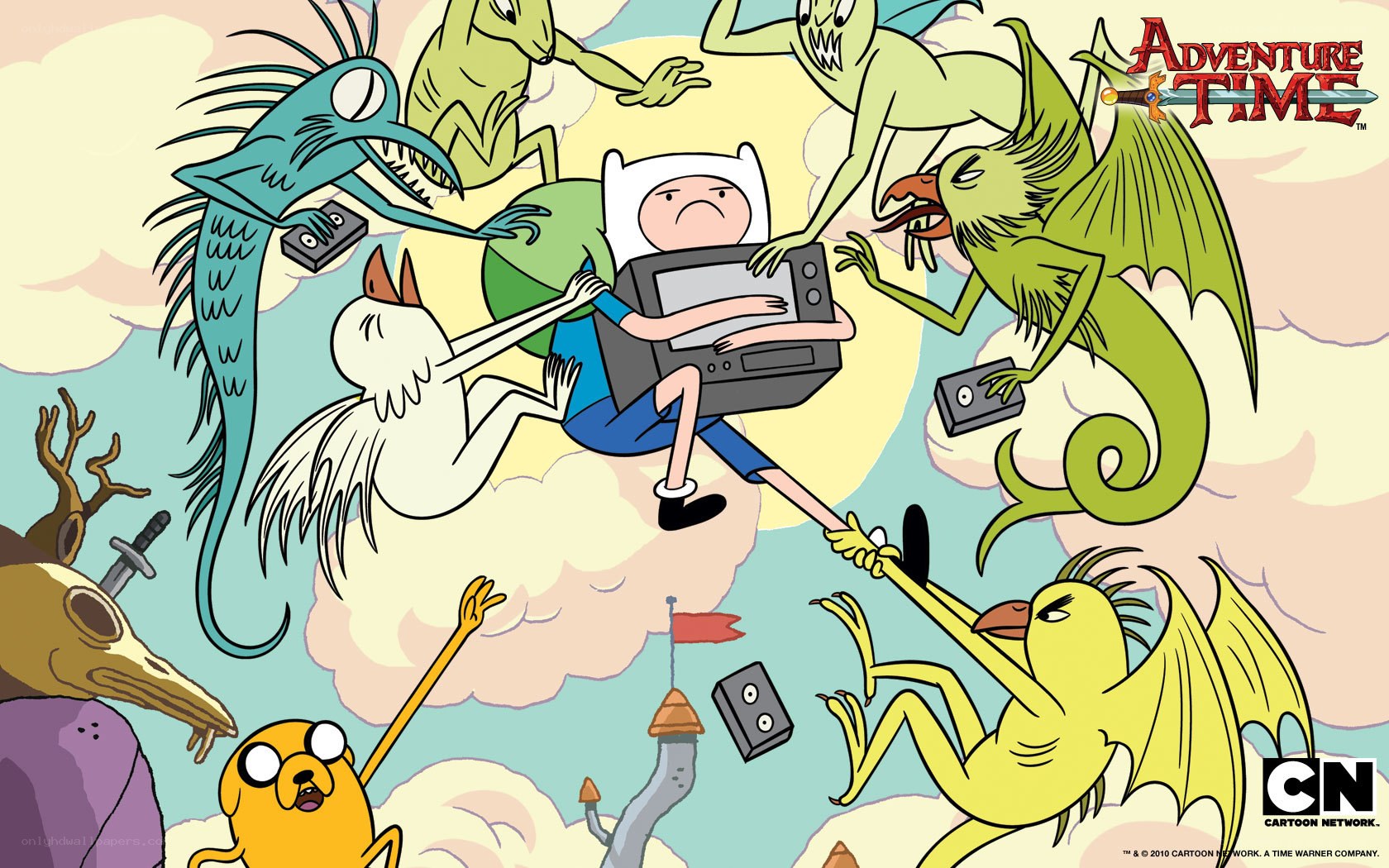 Adventure Time characters in chaos