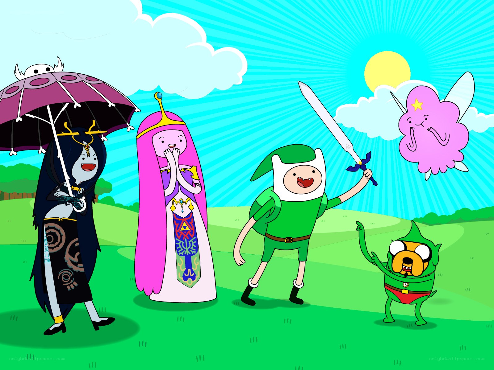 Adventure Time characters in Hyrule