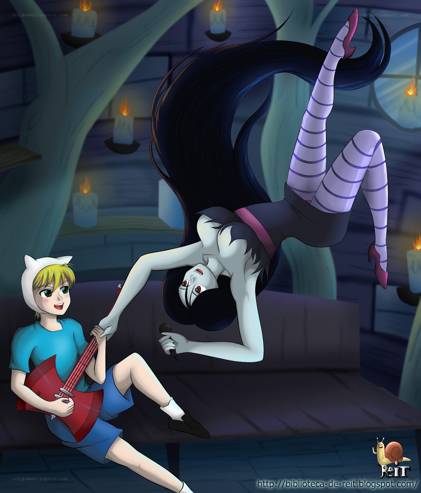 Adventure Time characters performing