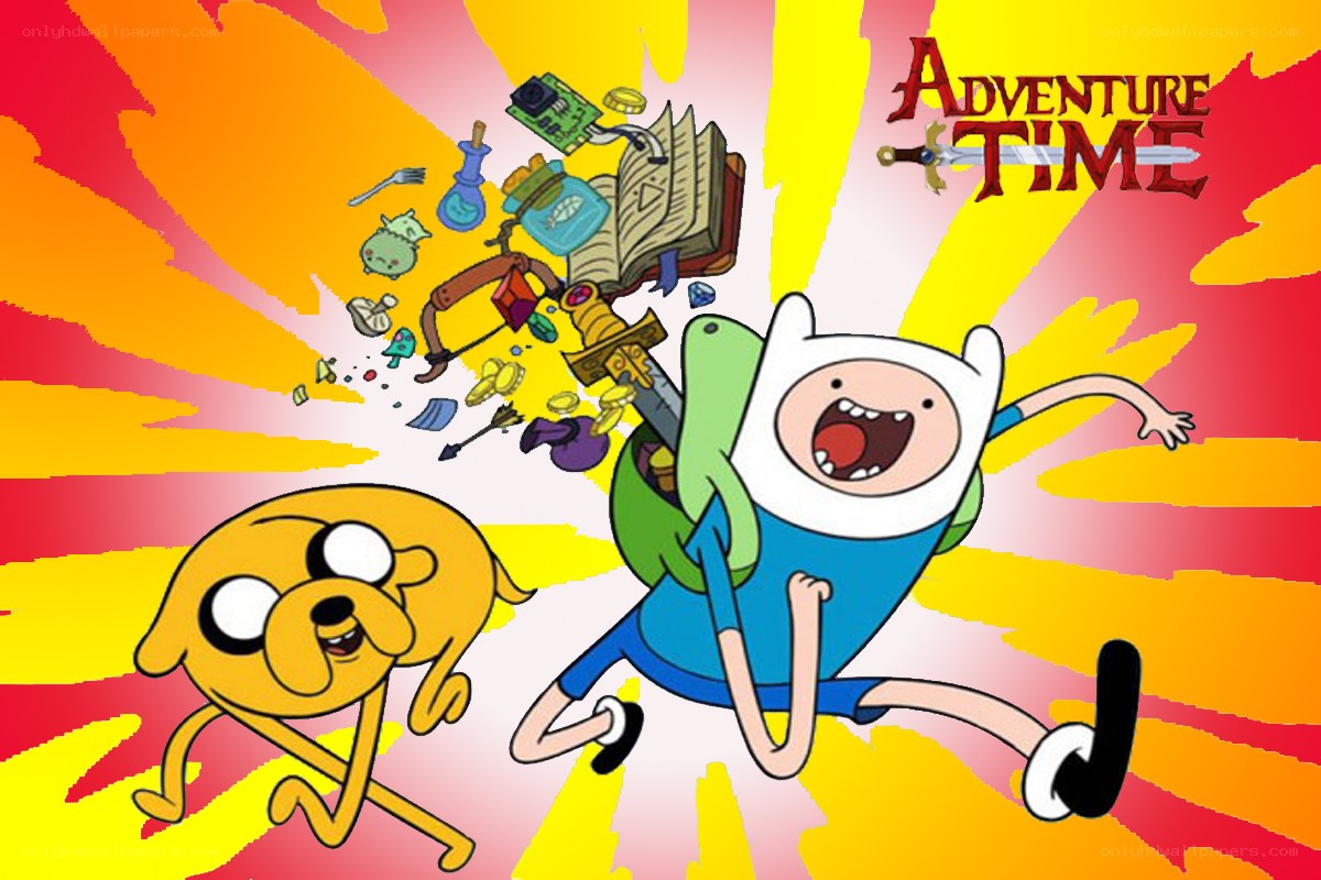 Adventure Time characters running