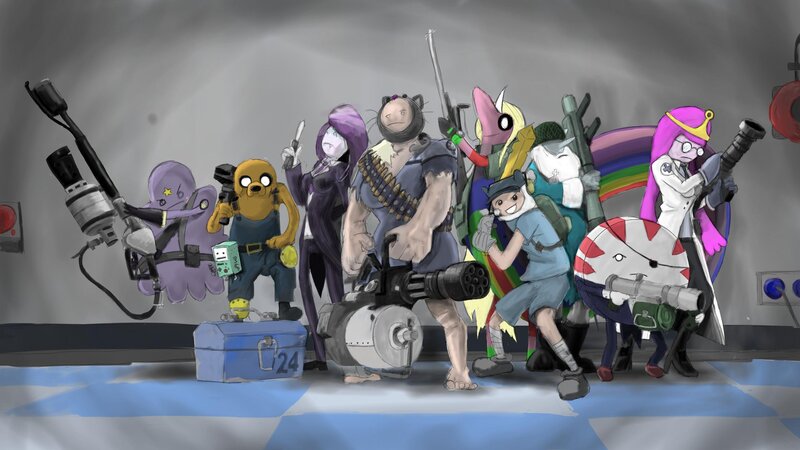 Adventure Time characters with weapons