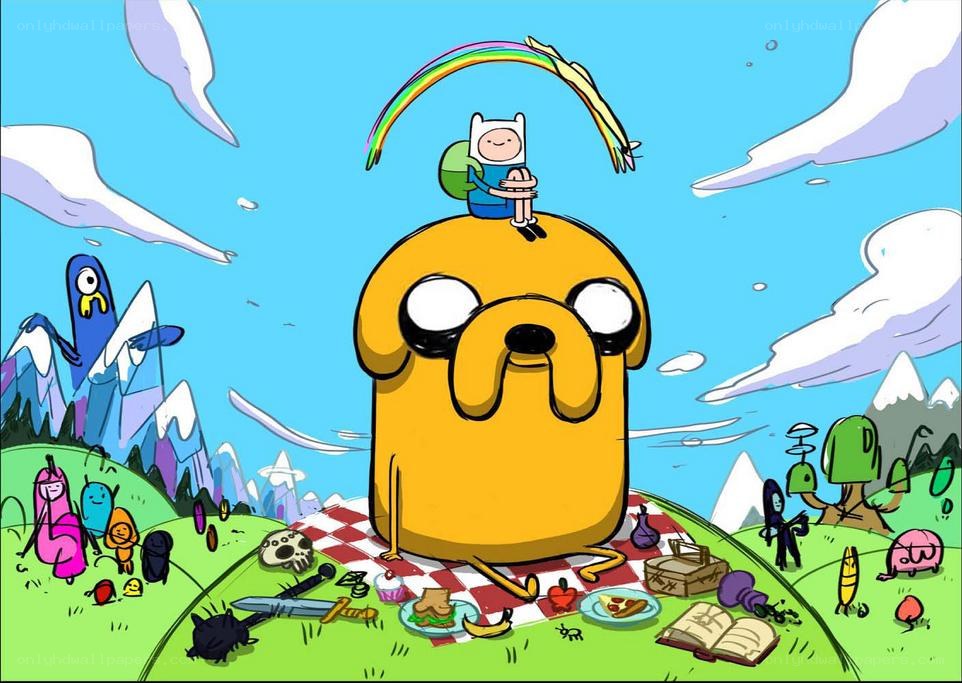 Adventure Time picnic scene