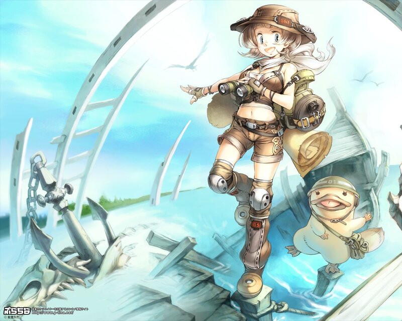 adventurer with duck companion