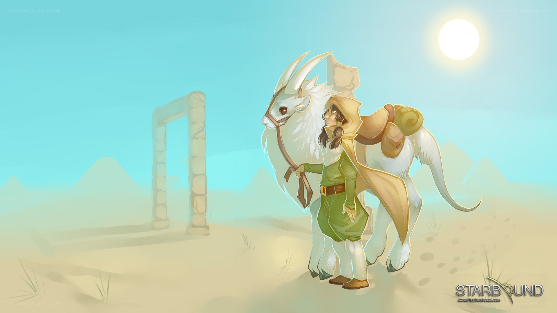 adventurer with white creature