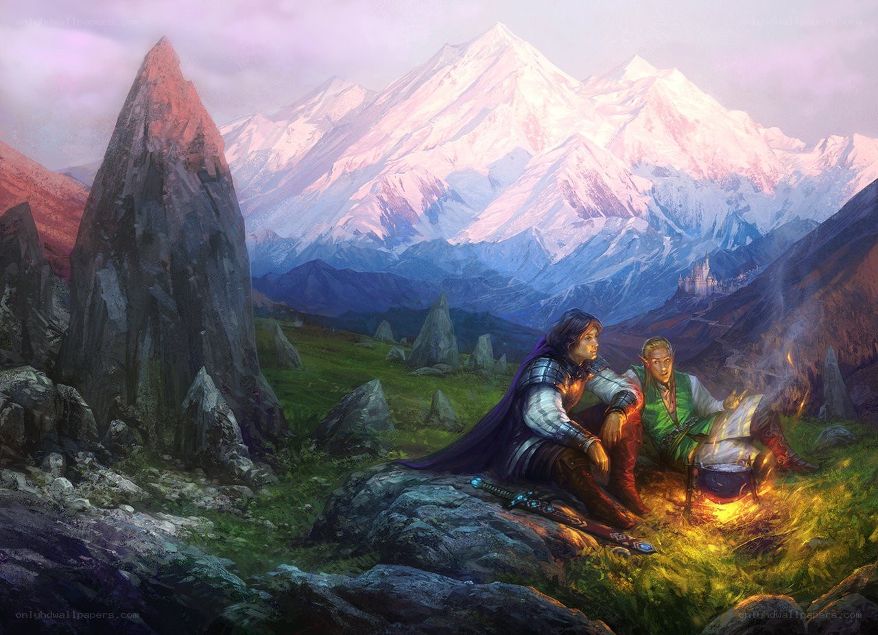 Adventurers by the campfire
